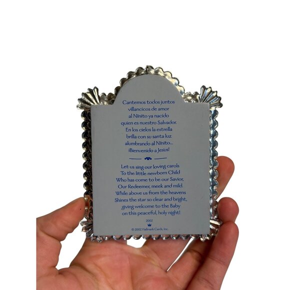 VTG Hallmark Keepsake Ornament Welcoming The Savior 2002 Handcrafted Metal 3" - Picture 6 of 6